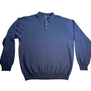 Jos. A. Bank Polo Shirt Men's XXL 100% Merino Wool Signature Collection Vintage